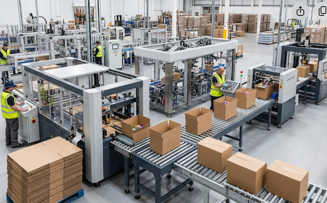 Box Folding Packing Production Line